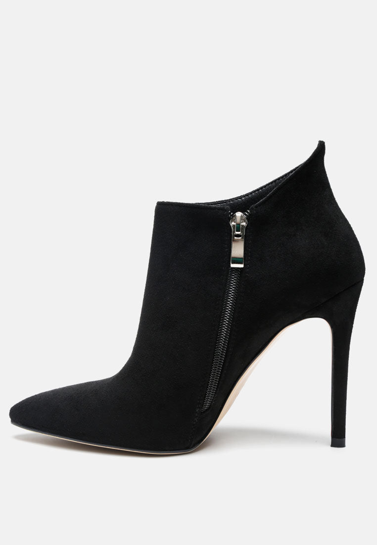 NYXA Stiletto Ankle Boot in Black_Black