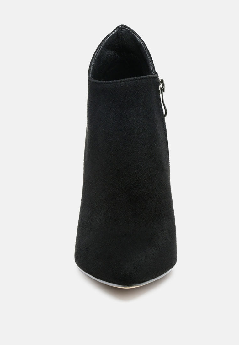 NYXA Stiletto Ankle Boot in Black-BLACK