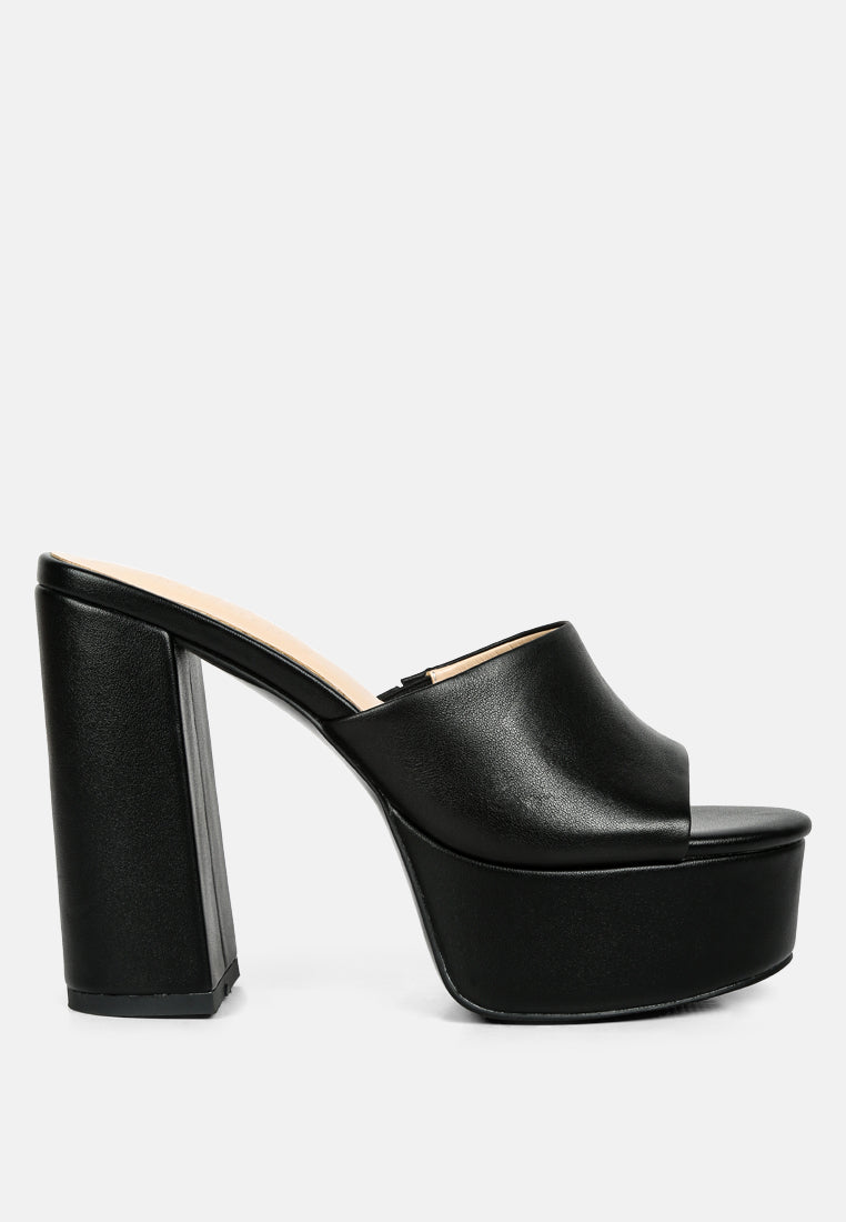 SHURI Open Toe High Block Heel Sandals in Black#color_black