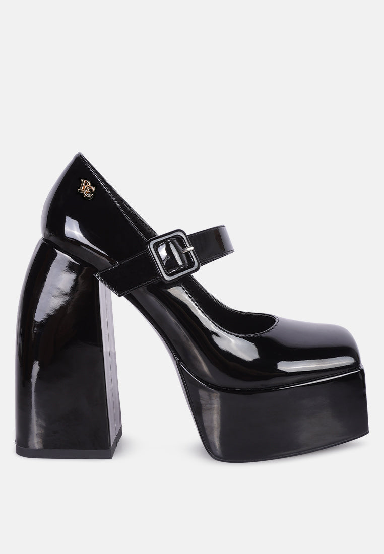 pablo black statement high platform heel mary jane sandals#color_black