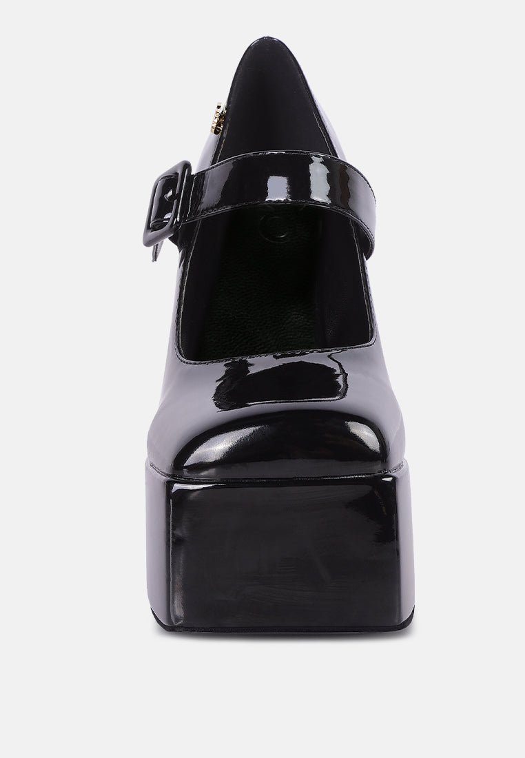 pablo black statement high platform heel mary jane sandals#color_black