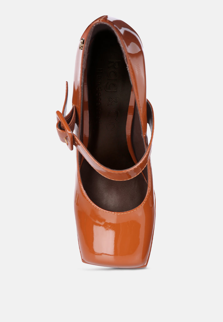 pablo tan statement high platform heel mary jane sandals#color_tan