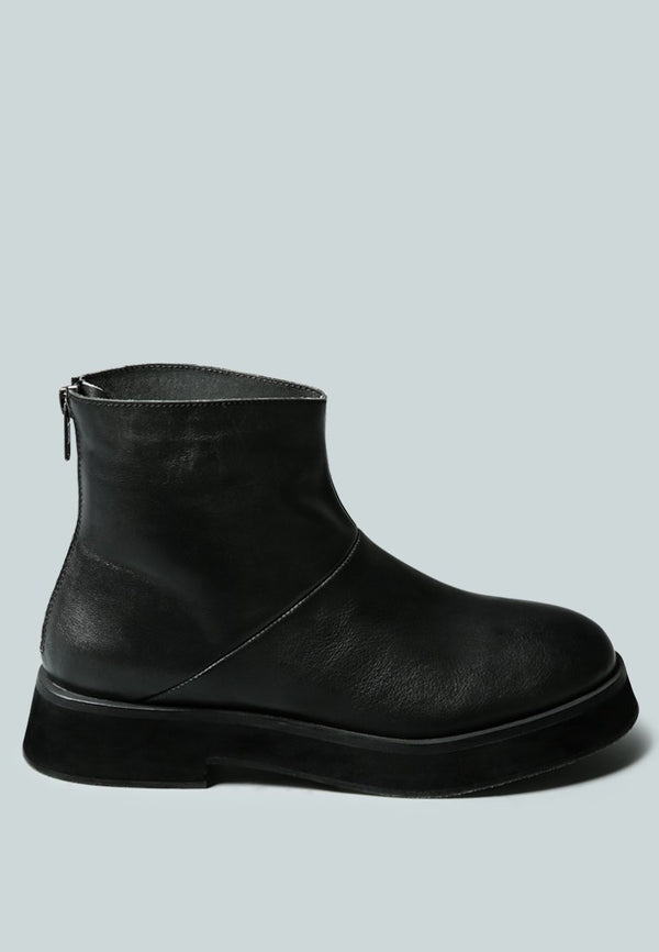 PALTROW Zip-up Black Ankle Boot_Black