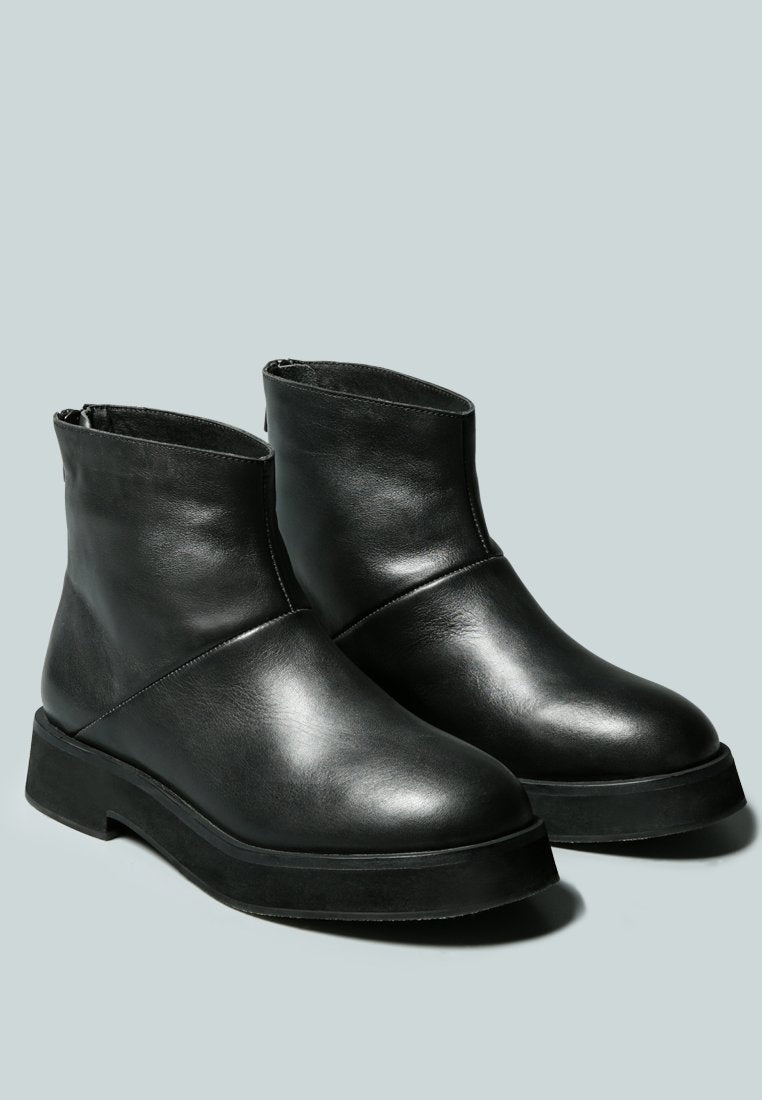 PALTROW Zip-up Black Ankle Boot_Black
