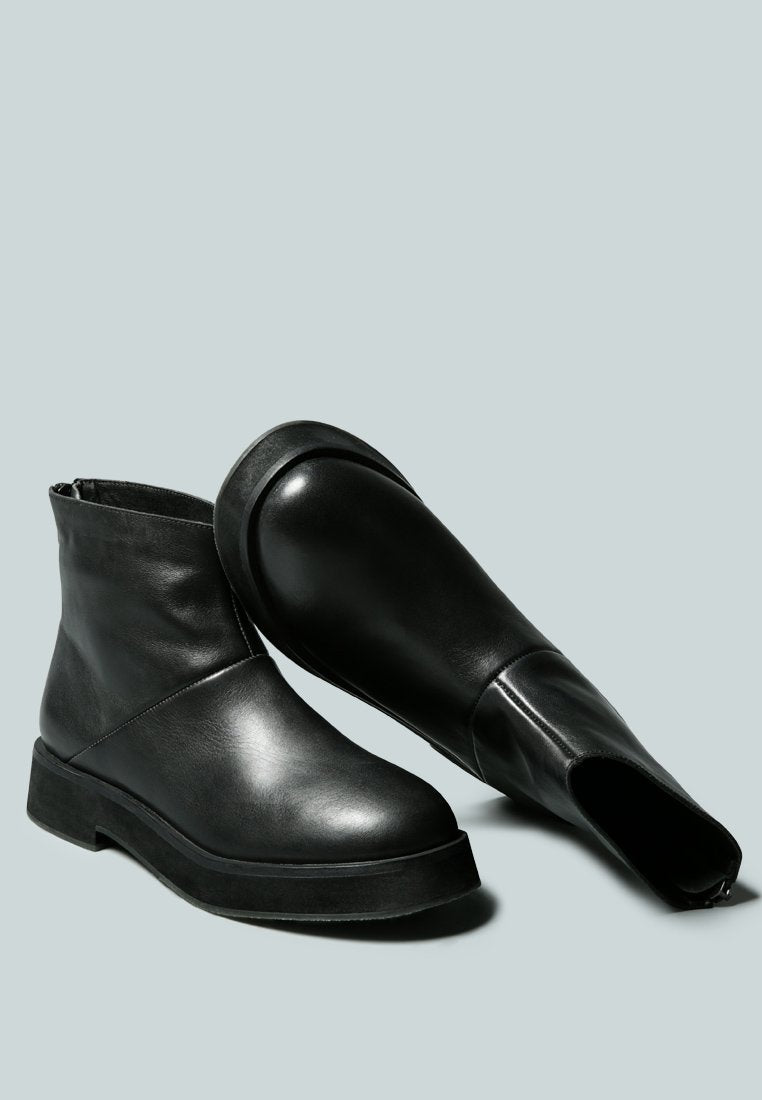 PALTROW Zip-up Black Ankle Boot_Black