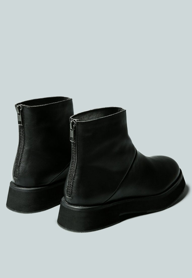 PALTROW Zip-up Black Ankle Boot_Black