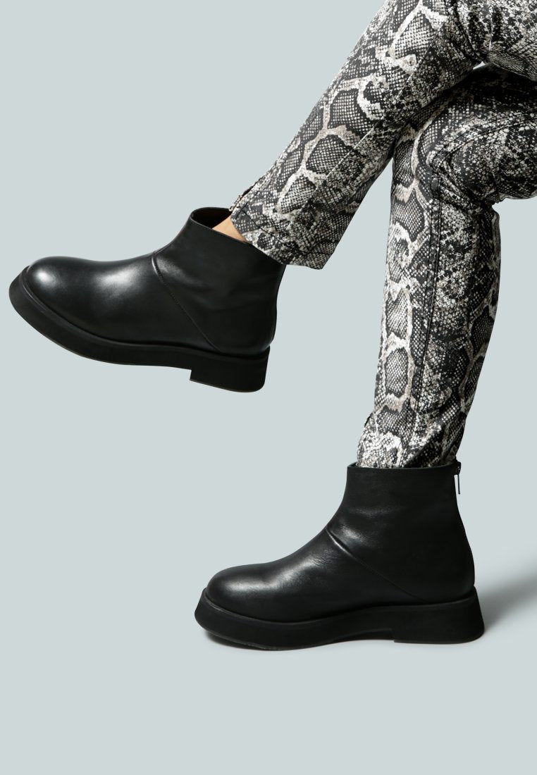 PALTROW Zip-up Black Ankle Boot_Black