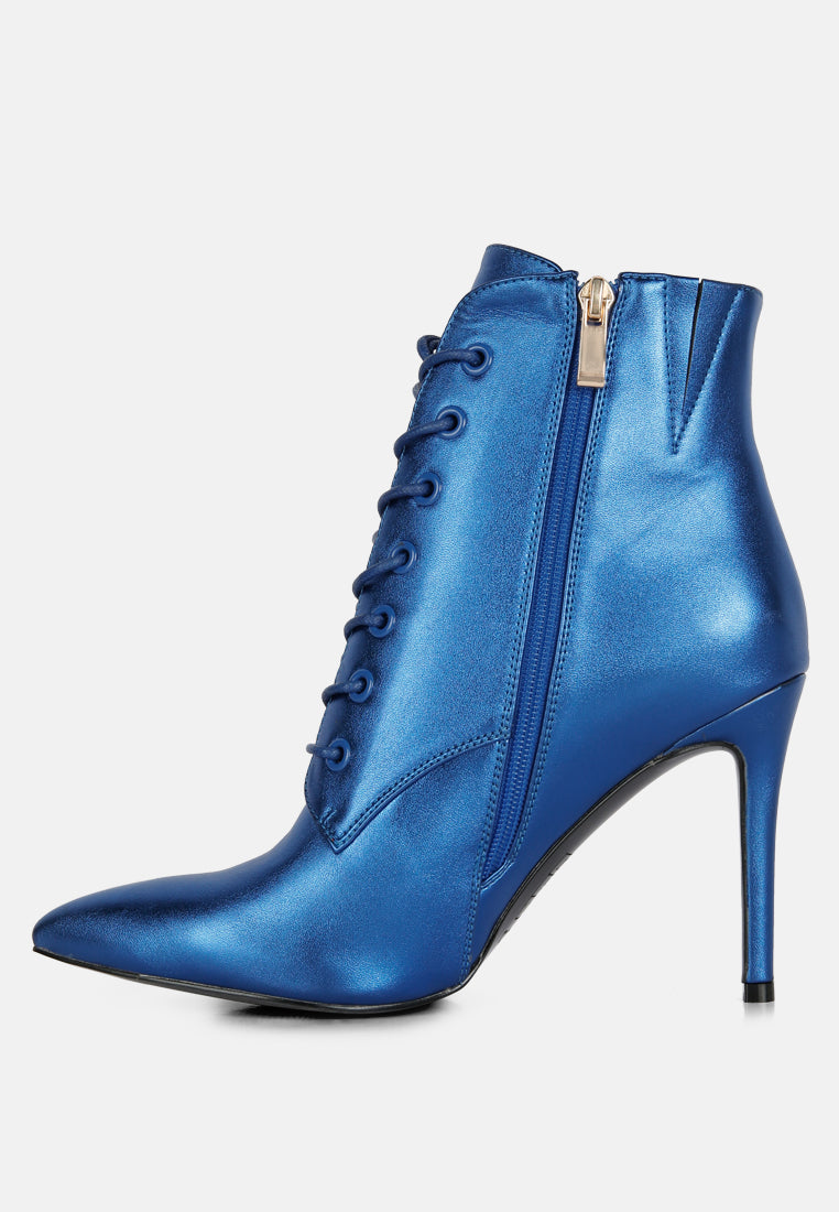 piet blue metallic stiletto ankle boot#color_blue