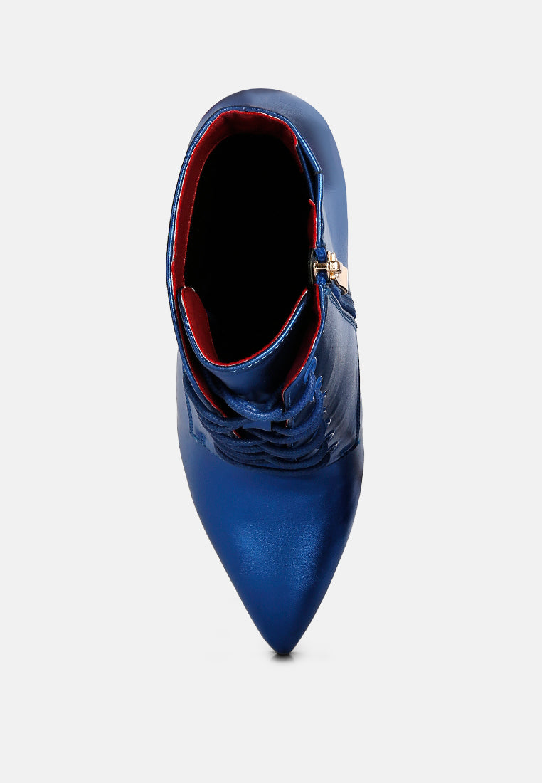 piet blue metallic stiletto ankle boot#color_blue