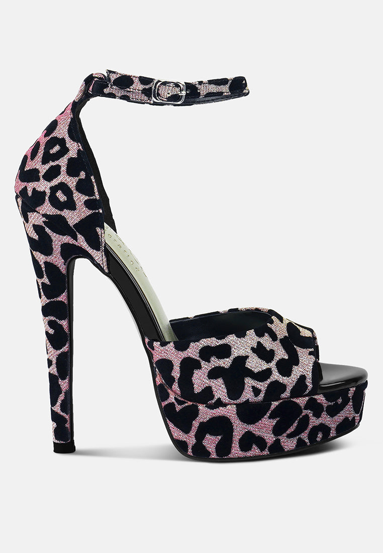 brigitte pink leopard print peep toe stiletto sandal#color_pink
