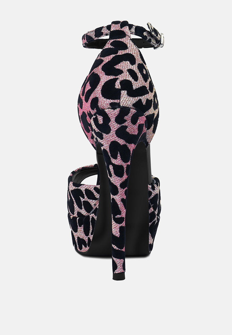 brigitte pink leopard print peep toe stiletto sandal#color_pink