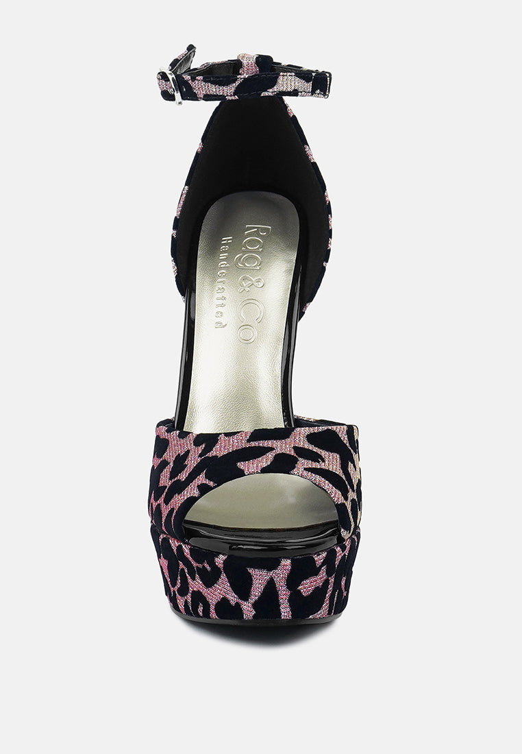 brigitte pink leopard print peep toe stiletto sandal#color_pink