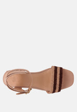 RAYNA Brown Braided Jute Strap and Suede Sandal-Natural