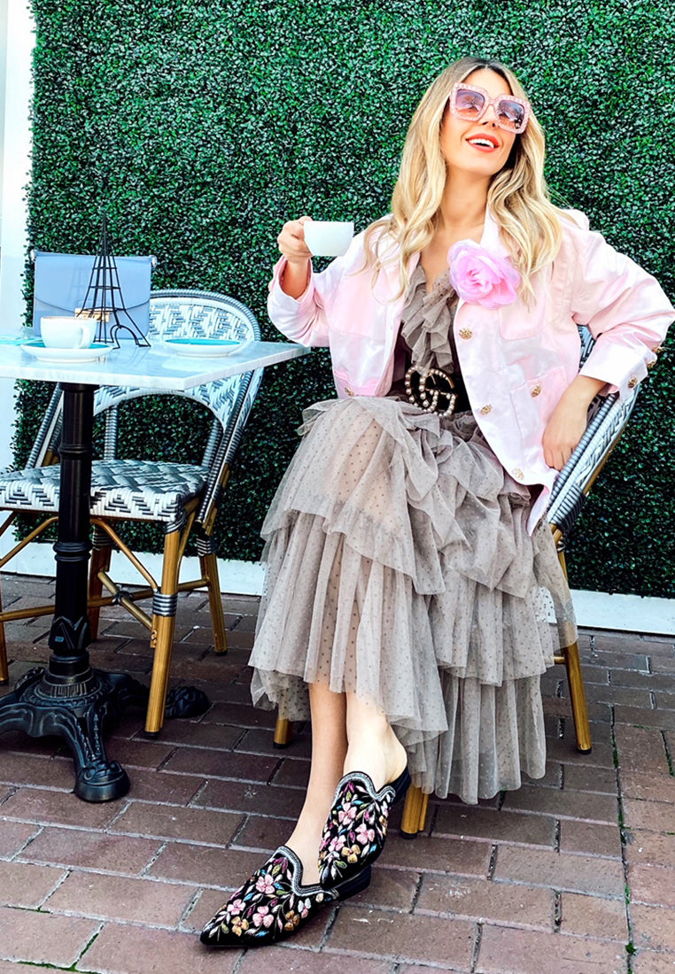 Marcella Embroidered Mules_black