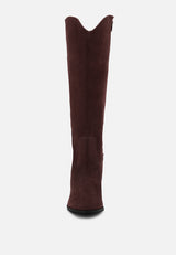 great-storm burgundy suede leather calf boots_burgundy
