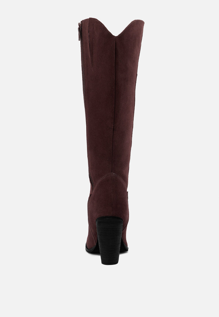 great-storm burgundy suede leather calf boots_burgundy