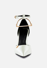 HOBNOB Satin High Heeled Anklet Sandals in White#color_White