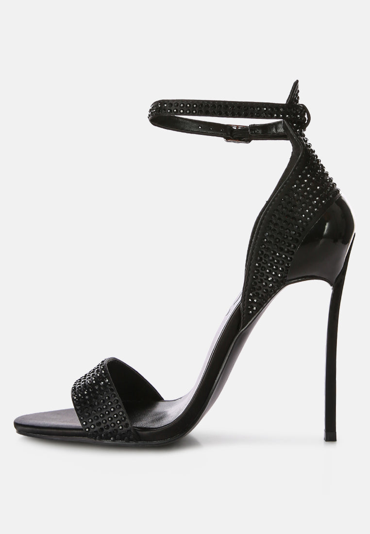 MAGNATE Pointed High Heel Party Sandals in Black_Black