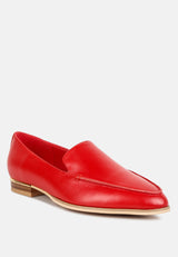 RICHELLI Metallic Sling Detail Loafers in Red#color_Red