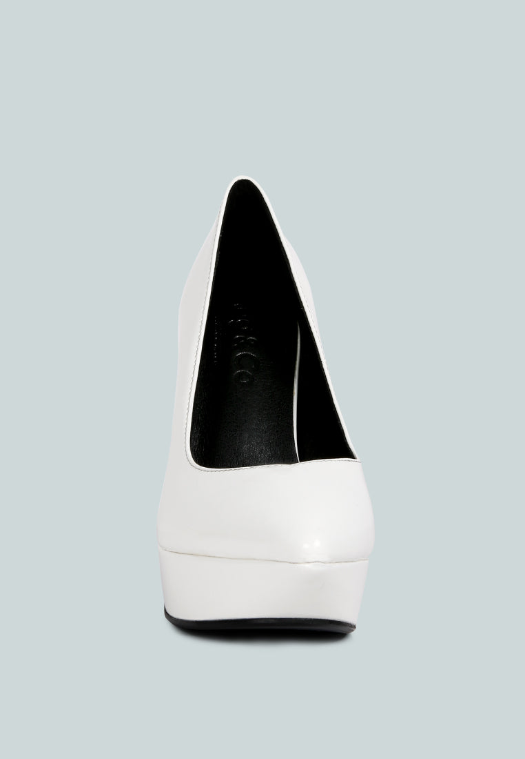 ROTHKO White Patent Stiletto Sandals#color_white
