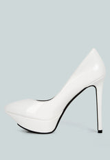 ROTHKO White Patent Stiletto Sandals#color_white