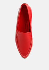 RICHELLI Metallic Sling Detail Loafers in RedRICHELLI Metallic Sling Detail Loafers in Red#color_Red