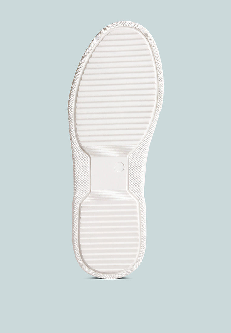 SCHICK  Lace Up Leather Sneakers in White Grey#Color_WhiteGrey