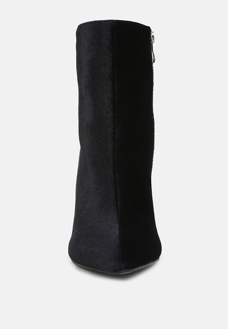 slade metallic highlight black high heeled ankle boots color black