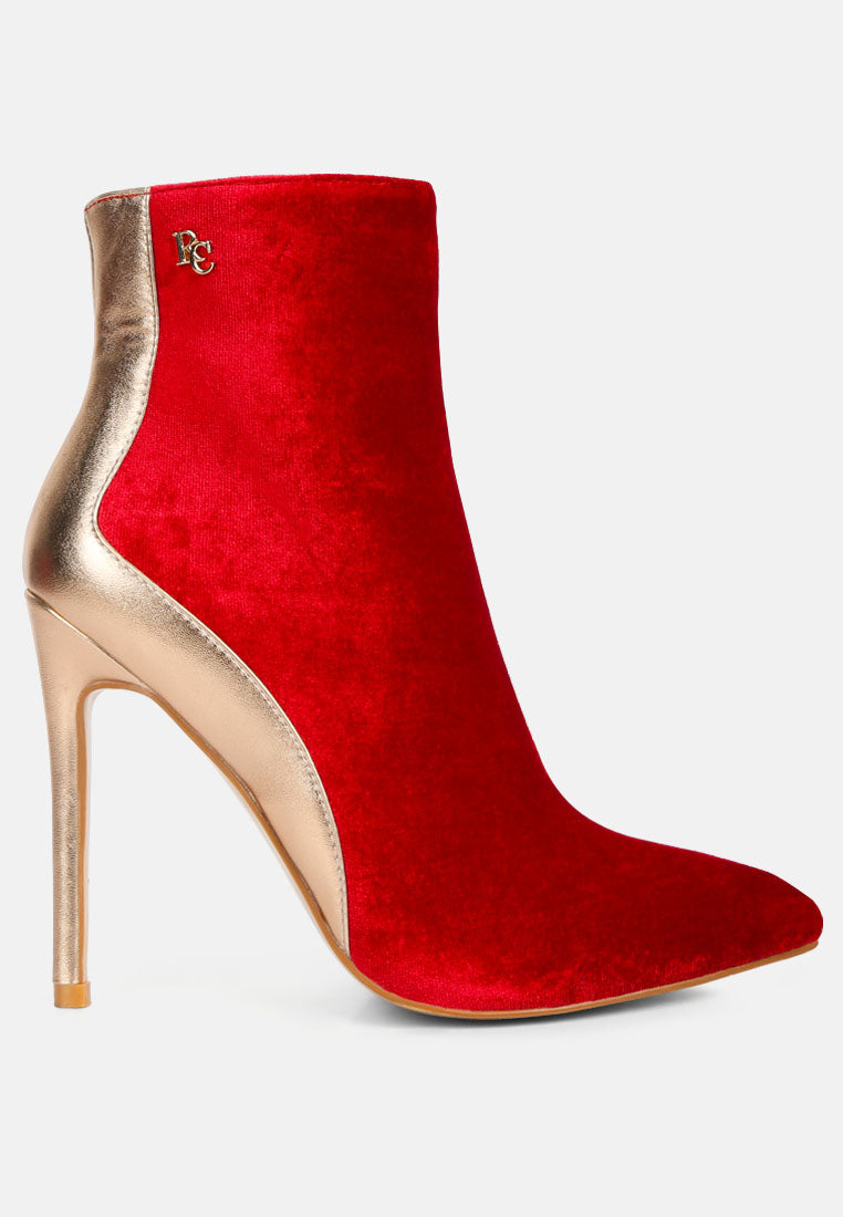 slade metallic highlight red high heeled ankle boots#color_red gold
