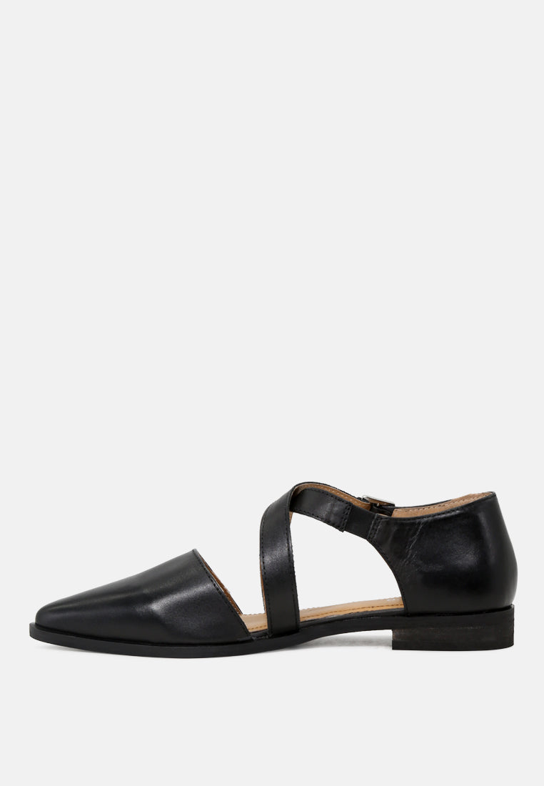 SUNIVA Black Flat Sandal-Black