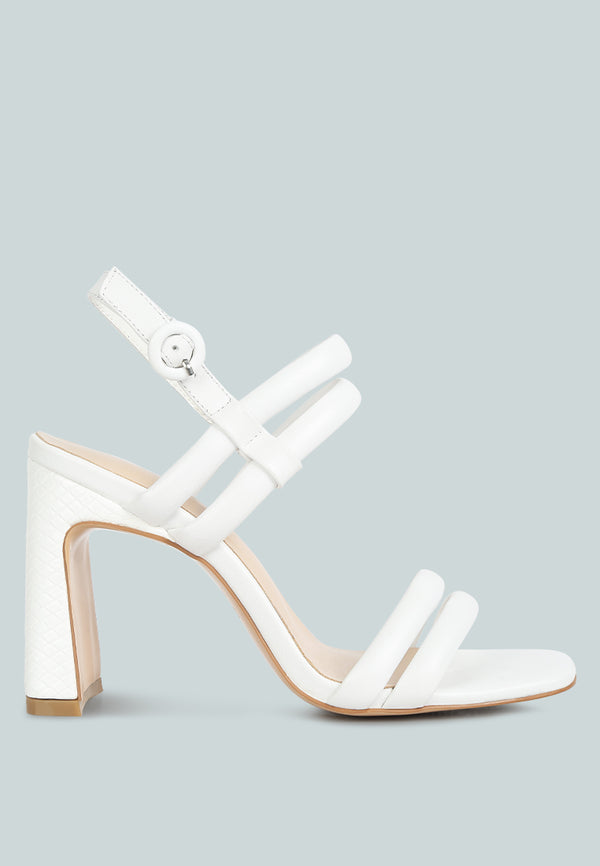 AVIANNA White Slim Block Heel Sandal#color-white