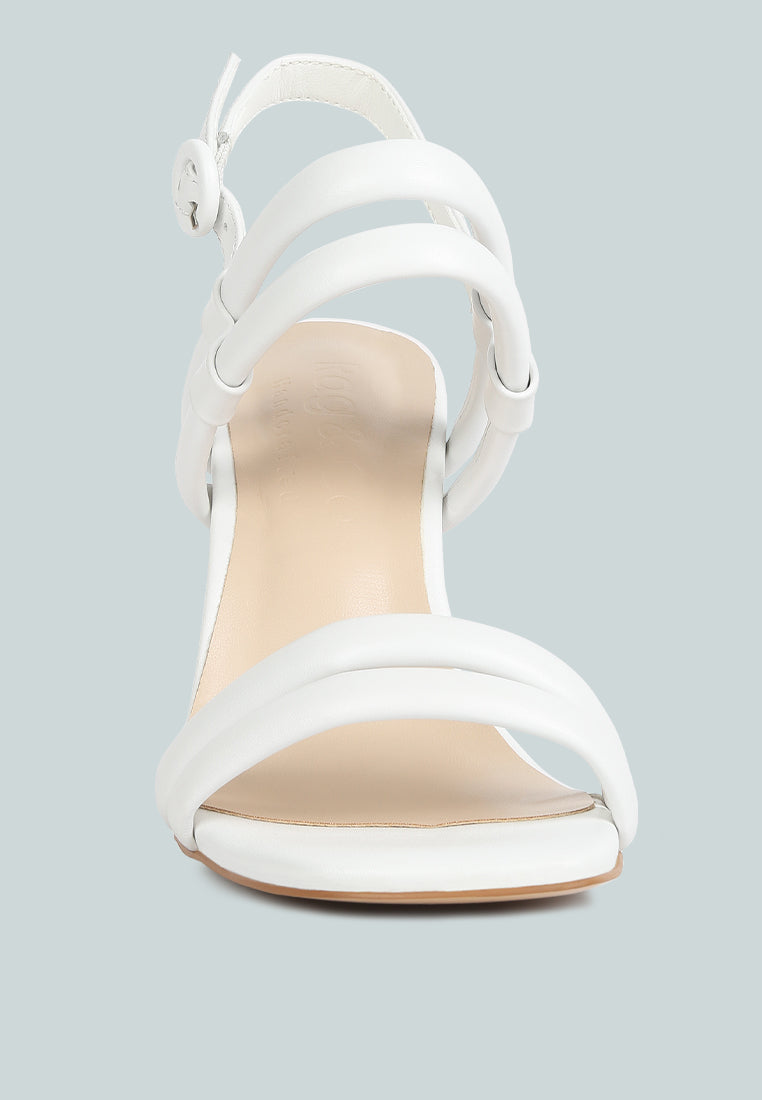AVIANNA White Slim Block Heel Sandal#color-white