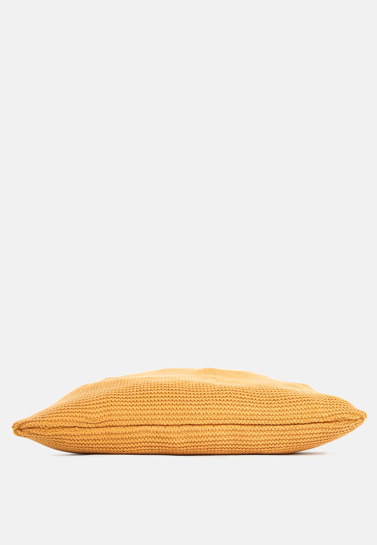 somerset knitted woollen tote bag#color_mustard