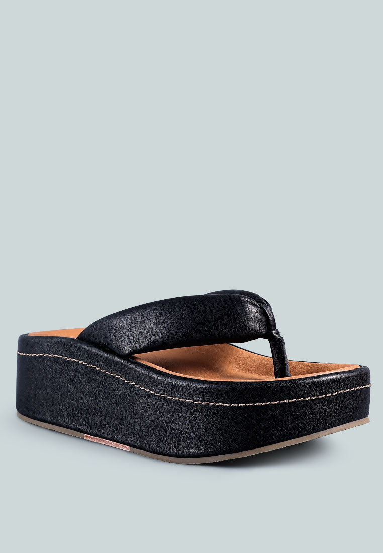 WELCH Black Thong Platform Sandals_Black