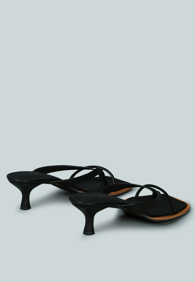 WINSLET Heeled Thong Sandal in Black#color_black