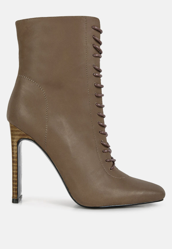 wyndham olive brown lace up leather ankle boots#color_brown