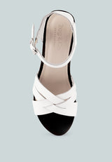 VELMA White Ankle Strap Sandal-White