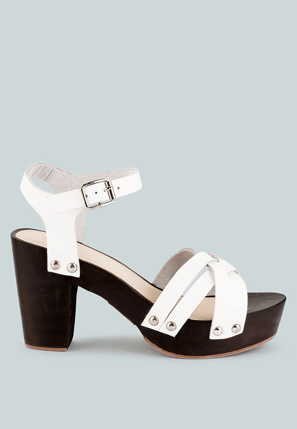 VELMA White Ankle Strap Sandal-White