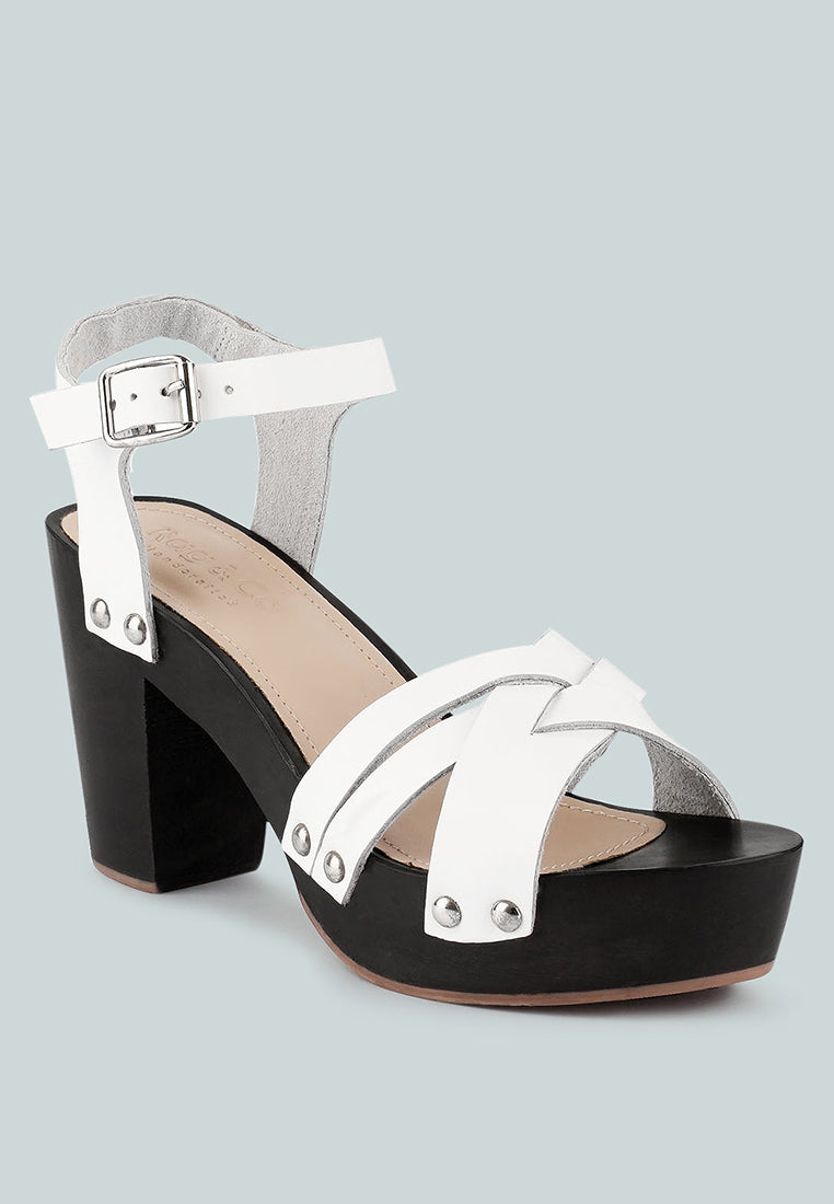 VELMA White Ankle Strap Sandal-White