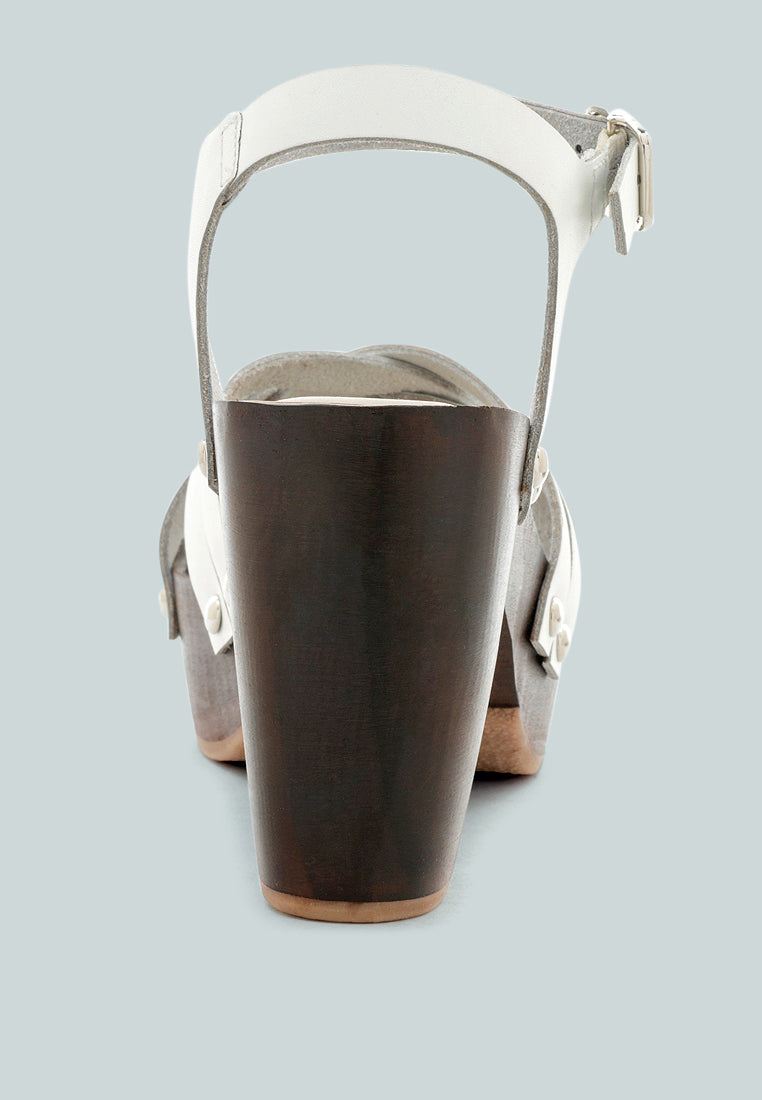 VELMA White Ankle Strap Sandal-White