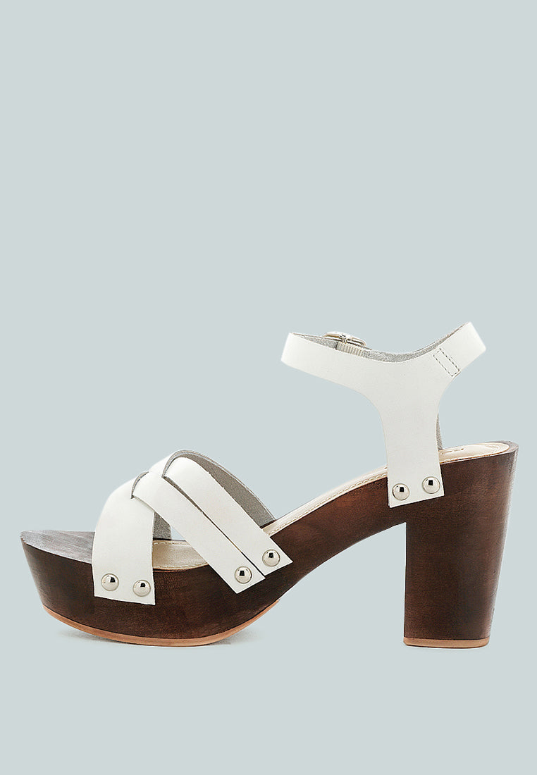 VELMA White Ankle Strap Sandal-White