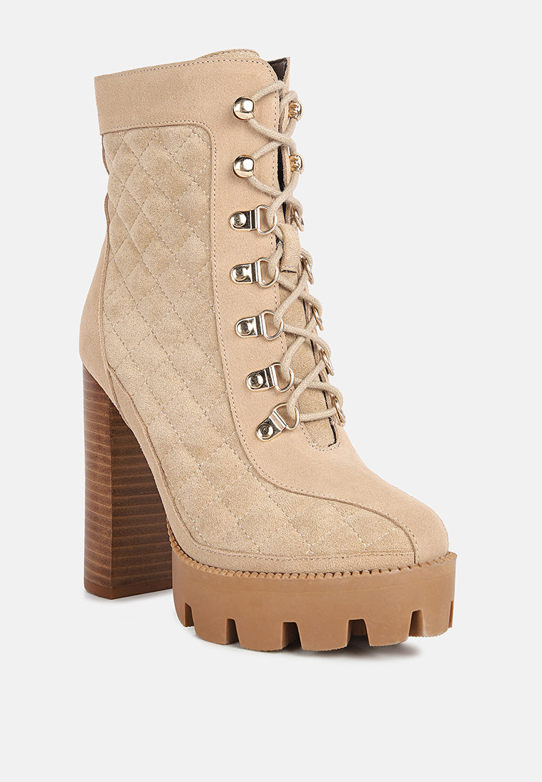 yoko beige fine suede quilted ankle boots#color_beige