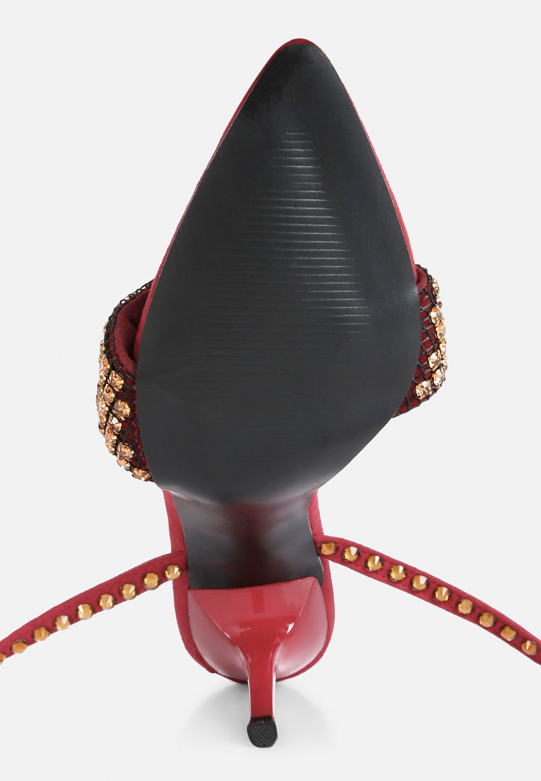 zurin burgundy high heeled diamante sandals#color_burgundy