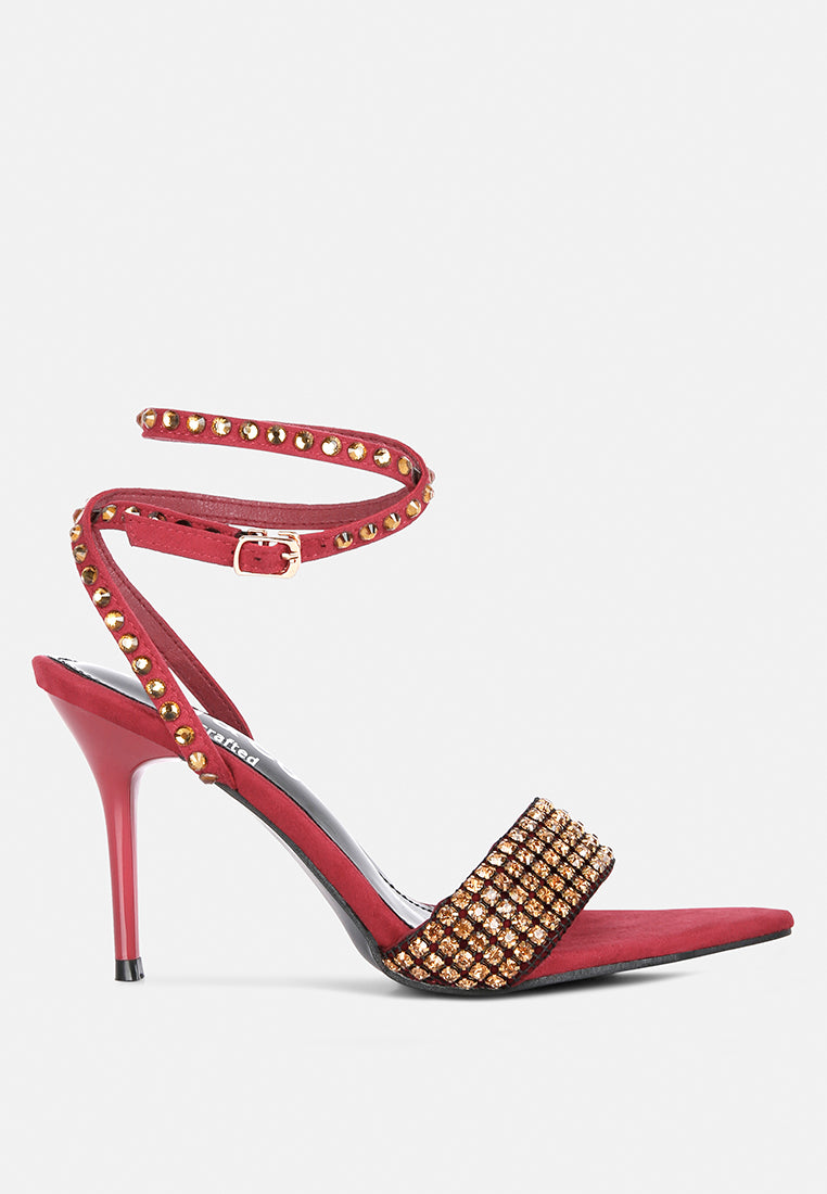 zurin burgundy high heeled diamante sandals#color_burgundy