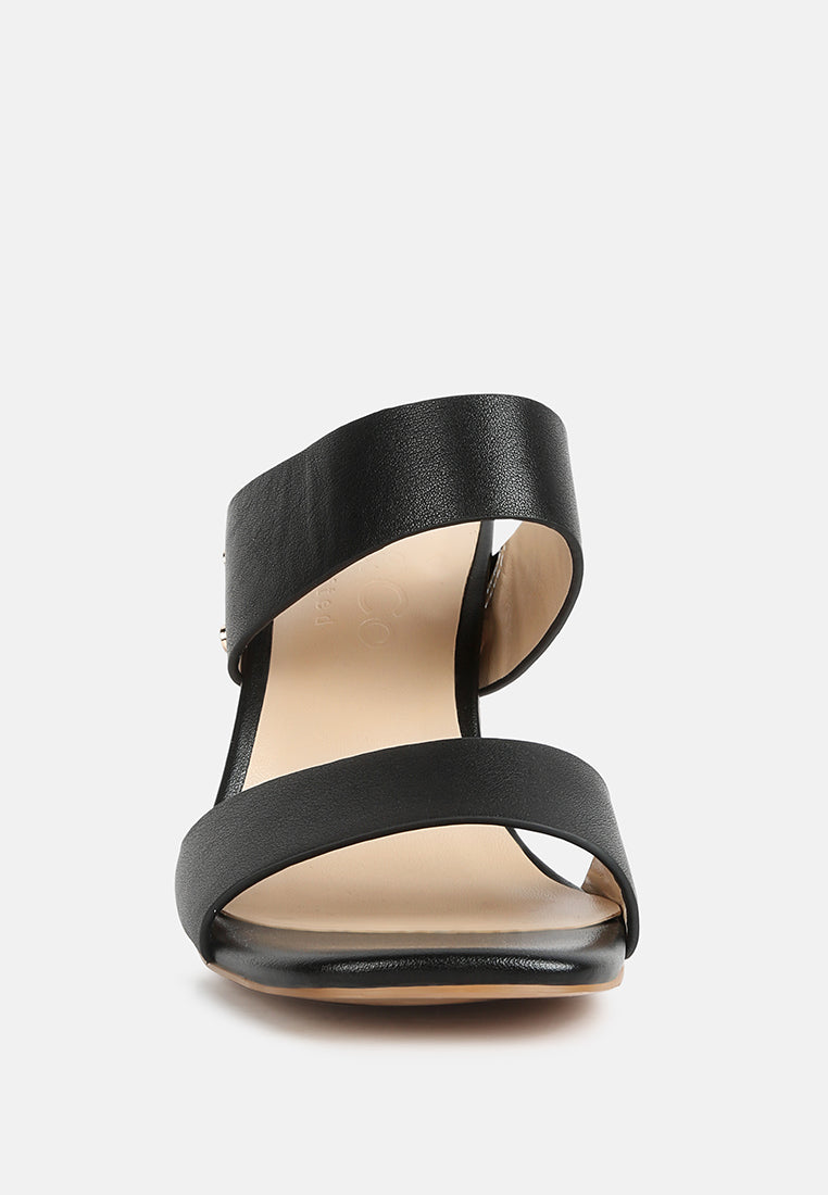 alodia Slim block heel sandals in Black#color_black