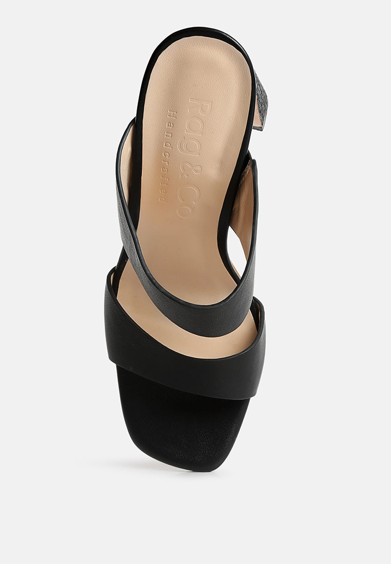 alodia Slim block heel sandals in Black#Color_Black