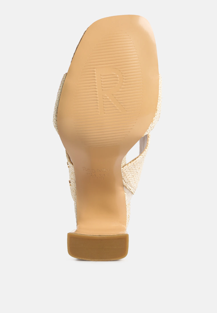 alodia Slim block heel sandals in Natural#color_Natural