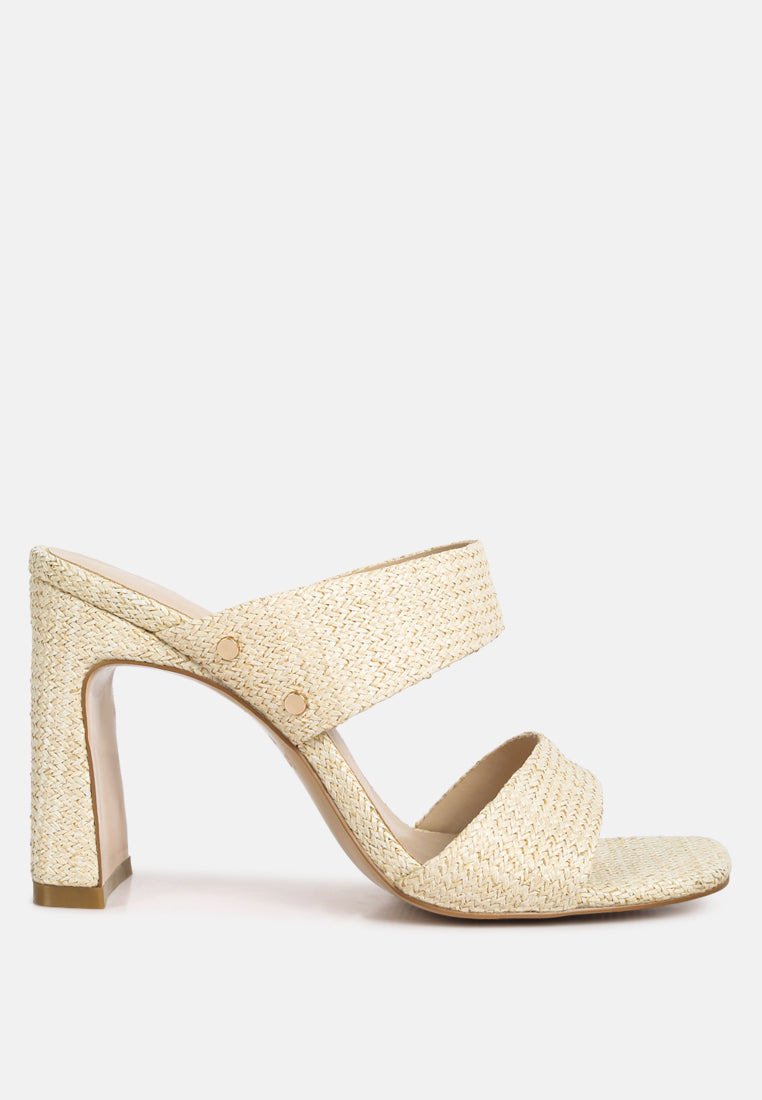 alodia Slim block heel sandals in Natural#color_Natural