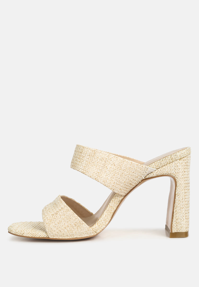 alodia Slim block heel sandals in Natural#color_Natural