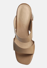 alodia Slim block heel sandals in Taupe#color_Taupe